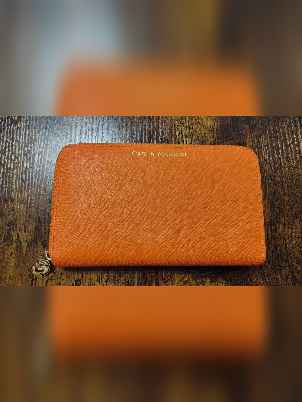 Carla Mancini Orange Zip Wallet